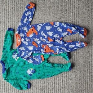 Set of 2 Pekkle footie onesies, size 9m